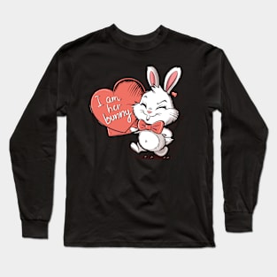 Adorable I Am Her Bunny Heartfelt Love Design Long Sleeve T-Shirt